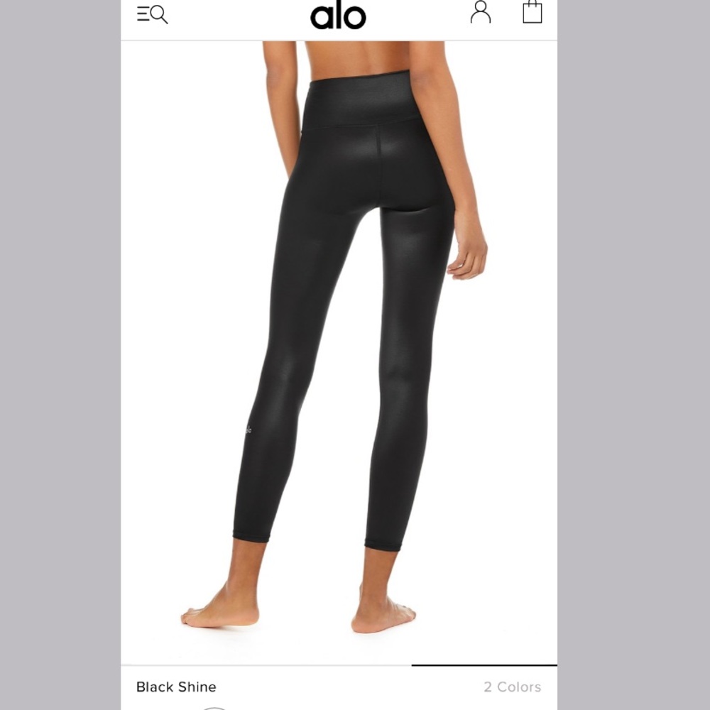 NWT ALO Yoga high waist black shine legging